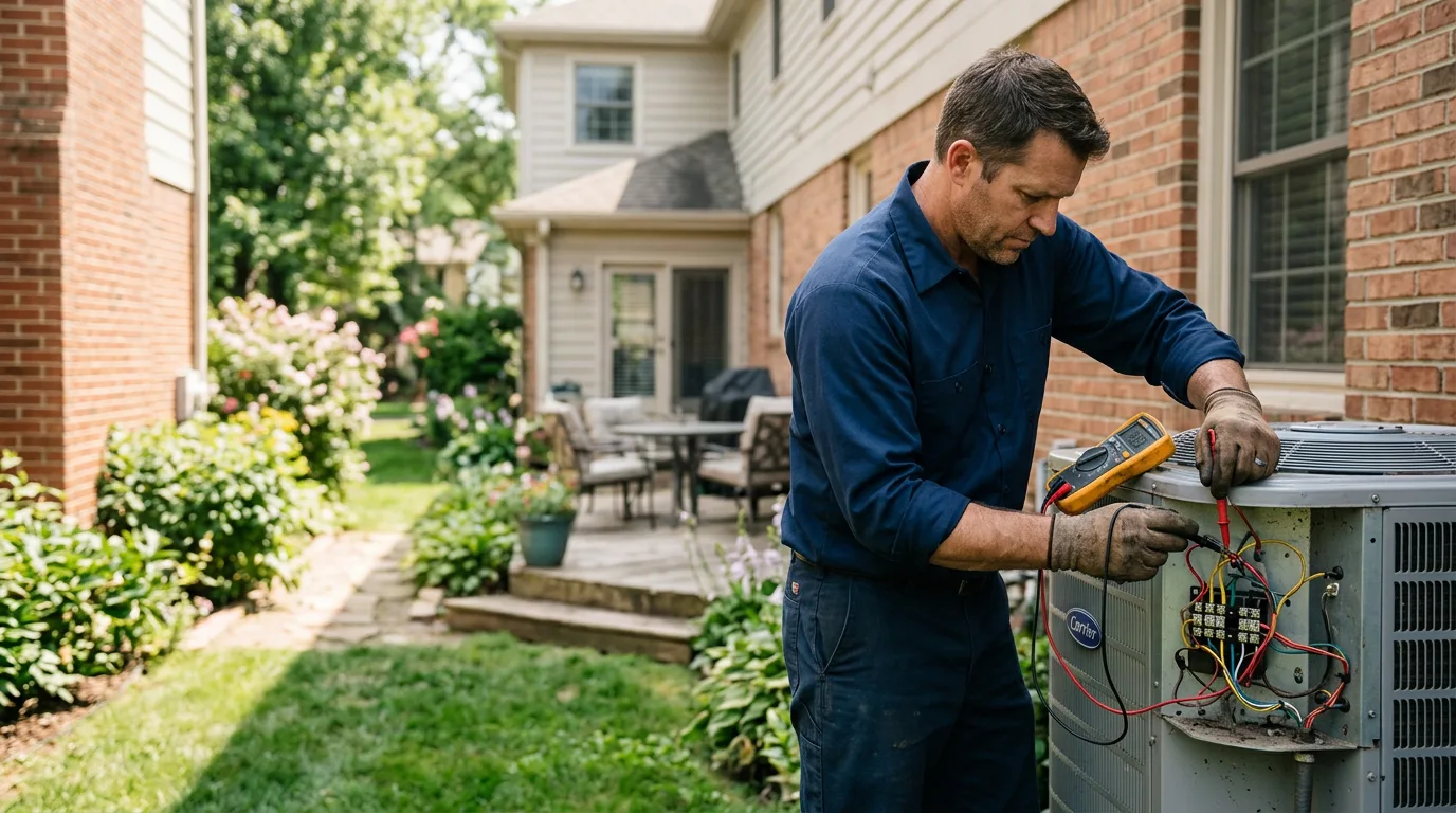 HVAC technician working near Westerville, OH